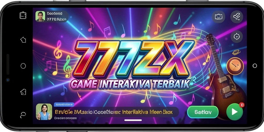 Screenshot gameplay 777ZX dengan tampilan antarmuka musik.