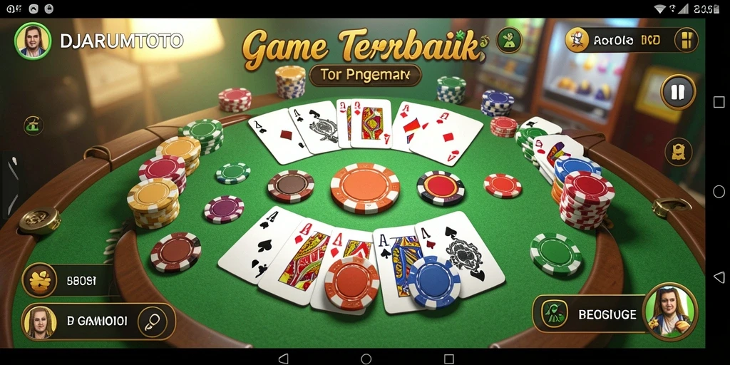 Tampilan gameplay menarik dari DJARUMTOTO yang menampilkan pemain bermain Gaple.