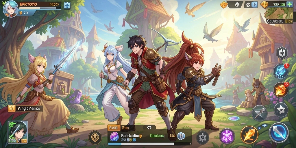 Screenshot gameplay EPICTOTO menampilkan aksi seru dan karakter-karakter menarik.