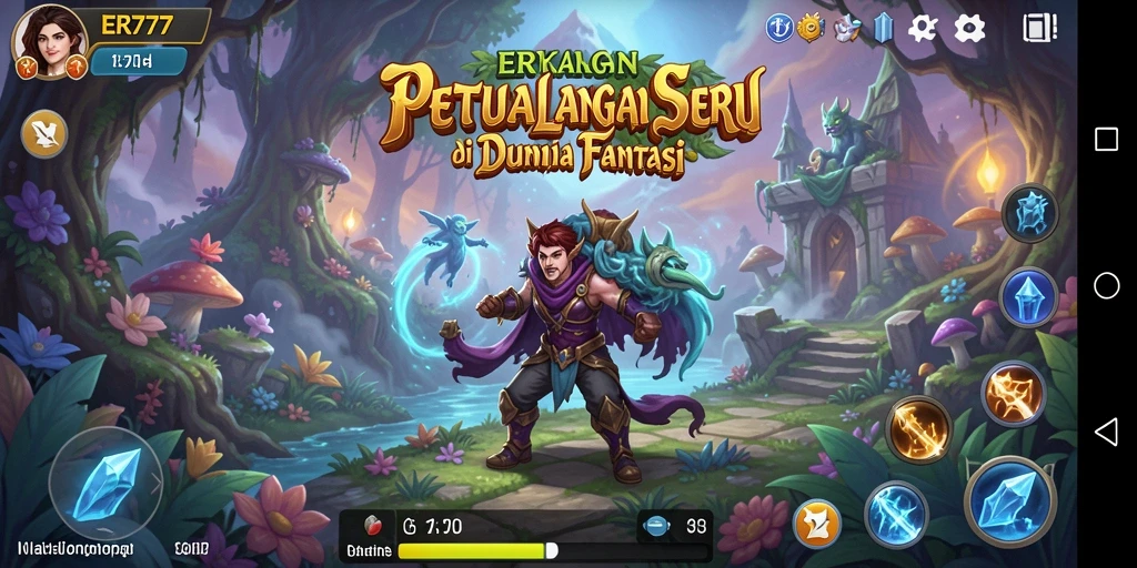 Tampilan gameplay petualangan yang mendebarkan dan seru.