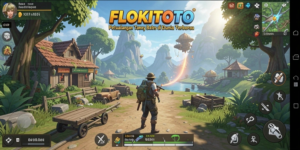 Tampilan gameplay Open World FLOKITOTO yang memukau dan interaktif.