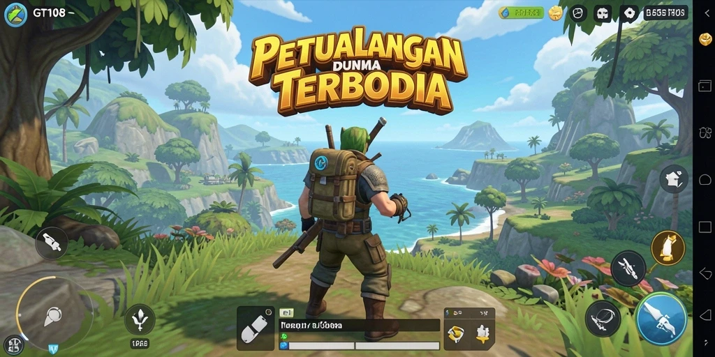 Screenshot GT108 menunjukkan eksplorasi dunia Open World yang luas.