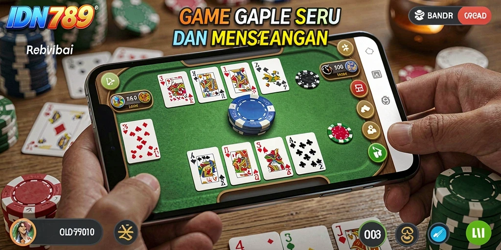 Screenshot gameplay IDN789 menampilkan keseruan bermain Gaple.