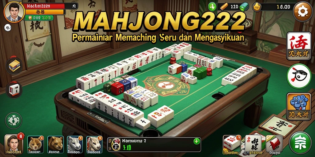Tampilan gameplay menarik dan seru dalam MAHJONG222.