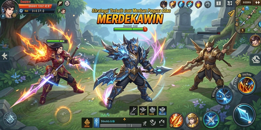 Tampilan gameplay <strong>MERDEKAWIN</strong> yang menarik dan strategis.