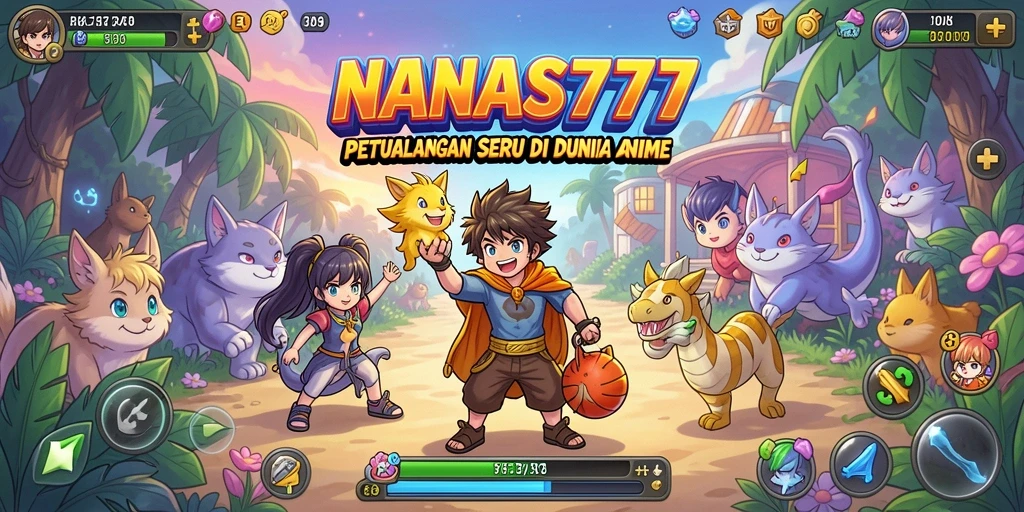 Screenshot utama NANAS777 menampilkan aksi karakter Anime yang menarik.