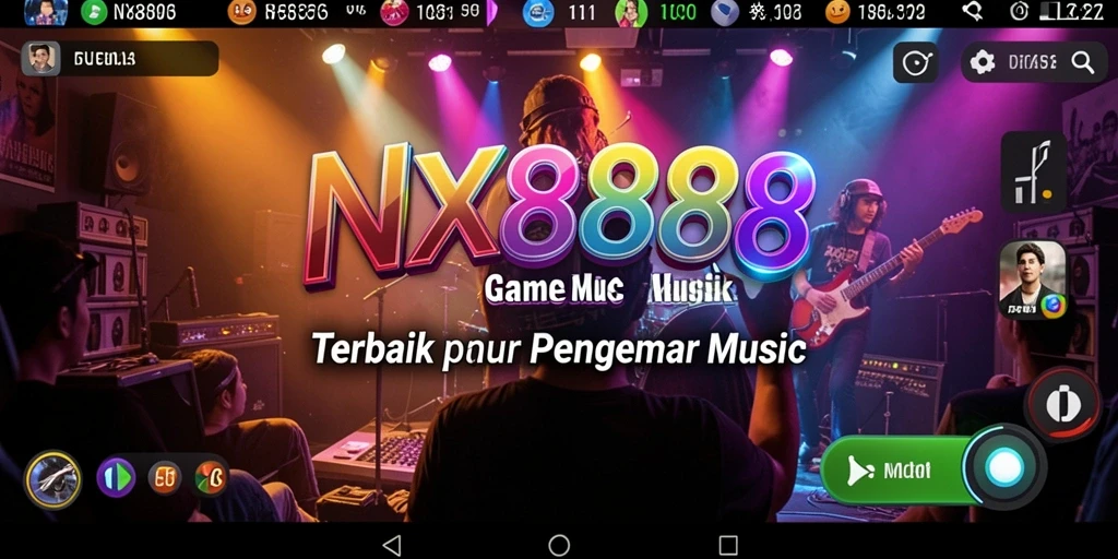 Screenshot gameplay NX888 menampilkan tantangan musik yang seru.