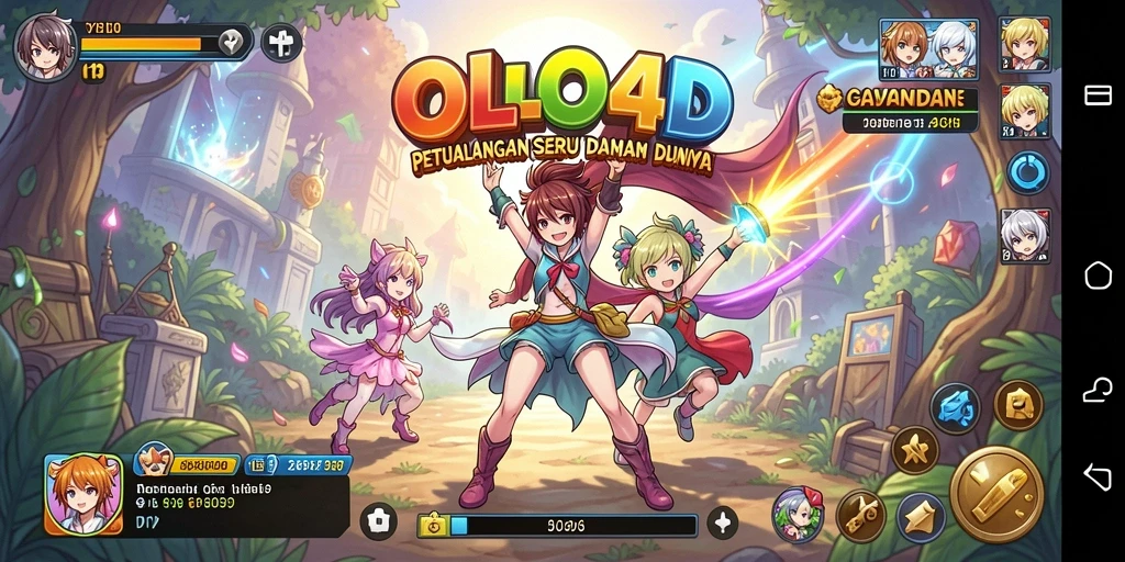 Tampilan menarik dari gameplay OLLO4D yang penuh petualangan anime.
