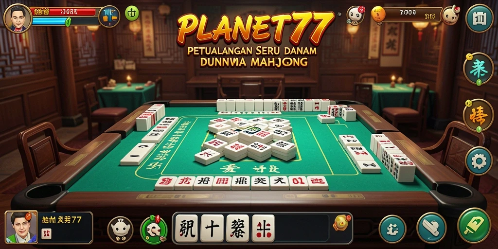 Tangkapan layar menampilkan gameplay seru dari PLANET77 dengan elemen Mahjong yang menarik.