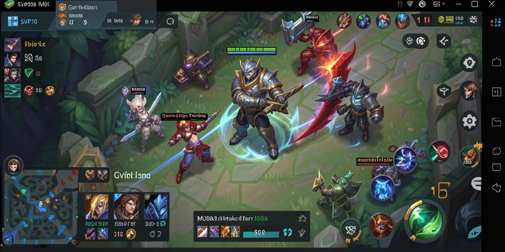 Gameplay seru dan strategis dalam SVIP10 dengan berbagai hero.