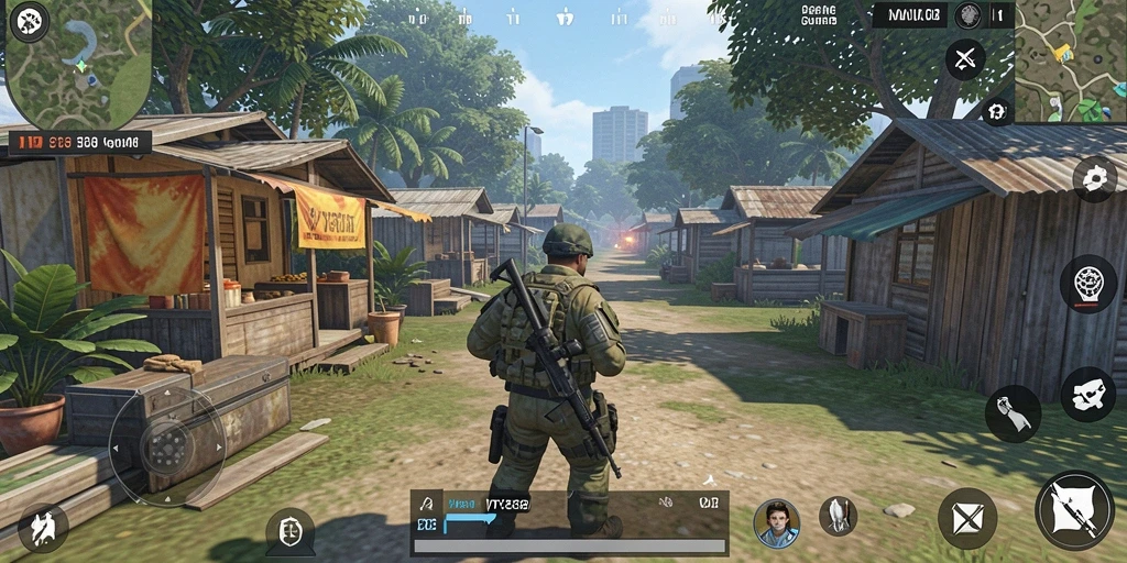 Tampilan gameplay VT38 dengan grafik menakjubkan dan karakter yang terlibat.