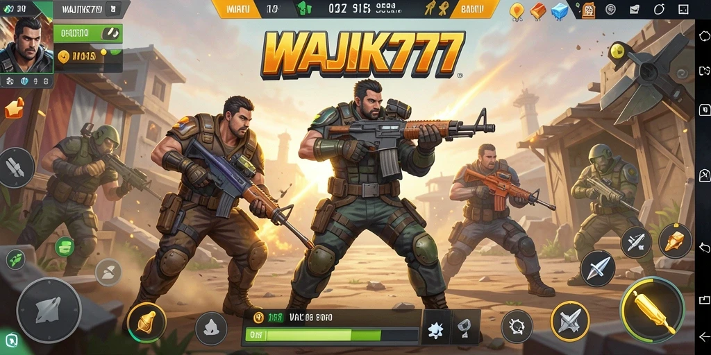 Tampilan seru gameplay WAJIK777 dalam aksi Battle Royale.
