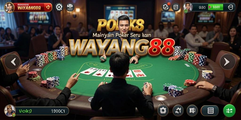 Tampilan screenshot gameplay Poker WAYANG88 yang mengasyikkan