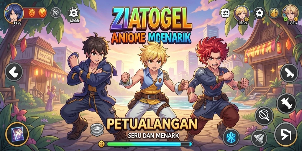 Tampilan seru gameplay ZIATOGEL dengan karakter Anime yang menarik.